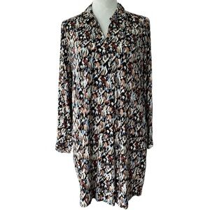 NIC + ZOE Long Sleeve Painted Leopard Dress